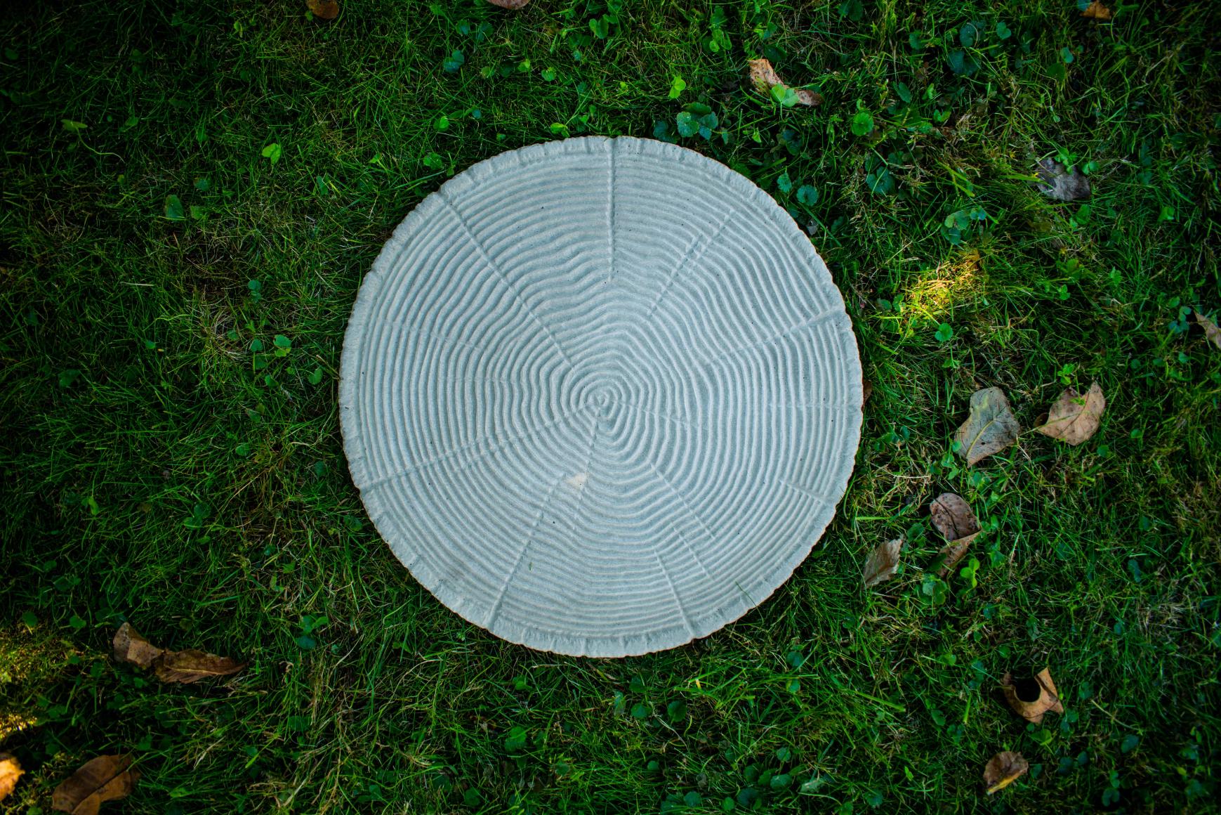 PerfectStone WoodGroove fahatású beton tipegő – prémium kerti lépőkő