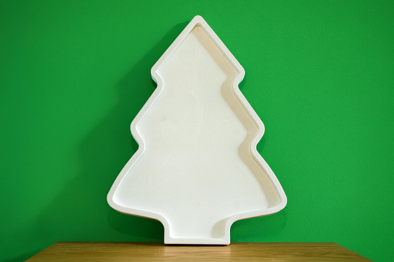 PerfectStone Fenyőtálca gipsz dekor – kézműves beltéri dísztárgy