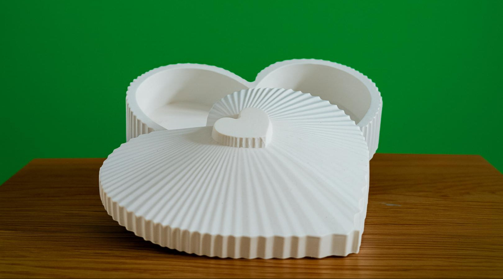 PerfectStone Szív doboz gipsz dekor – kézműves beltéri dísztárgy