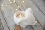 elefánt alakú mécsestartó gipsz dekoráció hangulatos gyertyafénnyel