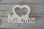 Mr & Mrs esküvői dekoráció romantikus felirat pároknak