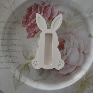 húsvéti nyuszi csokitartó gipszből húsvéti ajándék dekoráció