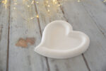szív alakú alátét gipszből romantikus dekor tálka