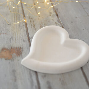 szív alakú alátét gipszből romantikus dekor tálka